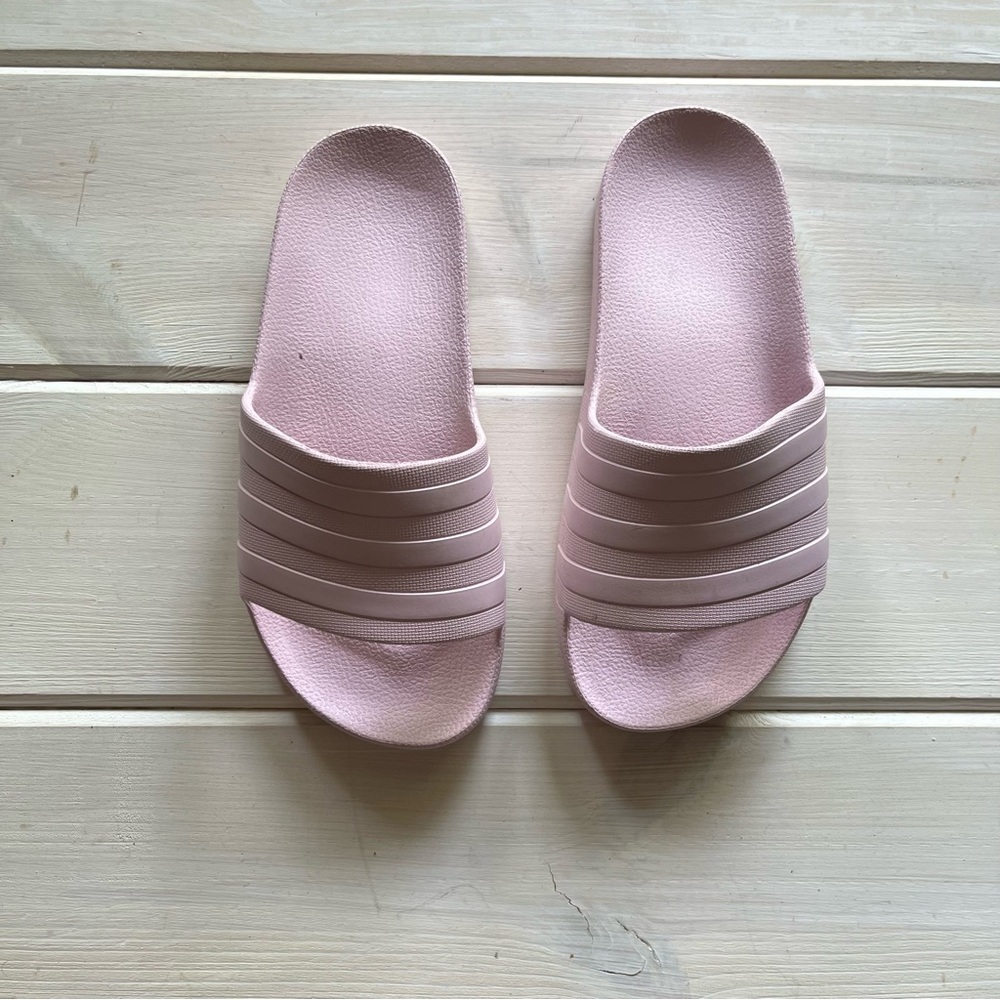Adidas Slides in Lavender